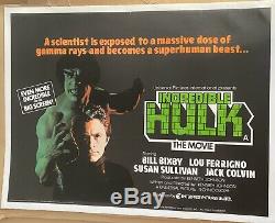 The Incredible Hulk UK Quad LINEN BACKED (1979) Original Vintage Film Poster