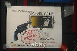 The Ipcress File uk quad film poster 1960s, Michael Caine, Len Deighton, not 007