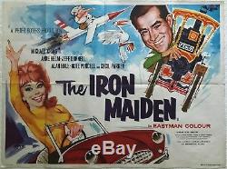 The Iron Maiden 1963 Original Movie Quad Poster Renato Fratini Art Michael Craig