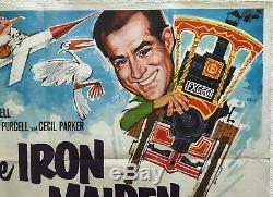 The Iron Maiden 1963 Original Movie Quad Poster Renato Fratini Art Michael Craig