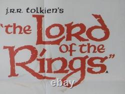 The Lord of the Rings original movie 1978 poster UK quad