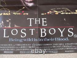 The Lost Boys Original UK Cinema 30x39 3/4 Quad Movie Film Poster 1987. Folded