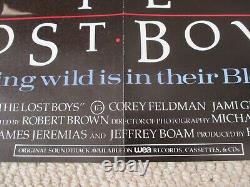 The Lost Boys Original UK Cinema 30x39 3/4 Quad Movie Film Poster 1987. Folded