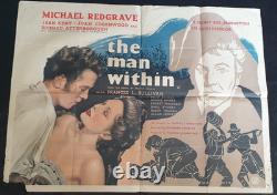 The Man Within 1947 Original British Quad Film Poster Michael Redgrave Rare