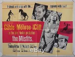 The Misfits Original Uk Quad Film Poster Marilyn Monroe