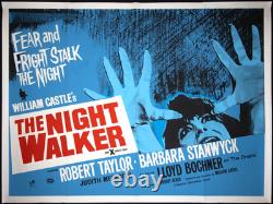 The Night Walker ORIGINAL Quad Film Movie Poster William Castle Barbara Stanwyck