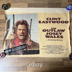 The Outlaw Josey Wales Cowboy Original UK Quad Movie Film Cinema Poster 1976