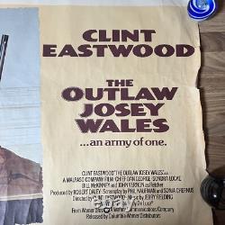 The Outlaw Josey Wales Cowboy Original UK Quad Movie Film Cinema Poster 1976