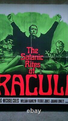 The Satanic Rites of Dracula' 1973 Original UK quad cinema film poster