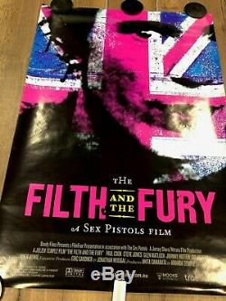 The Sex Pistols Rare Version The Filth & The Fury Punk Quad Movie Film poster