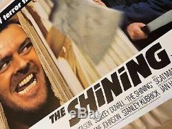 The Shining Original UK Film Poster LINEN BACKED Quad withcert 1980