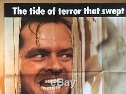 The Shining Original Uk Quad Film Movie Poster 1980 Jack Nicholson Kubrick Vgc