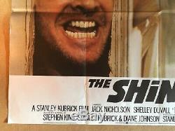 The Shining Original Uk Quad Film Movie Poster 1980 Jack Nicholson Kubrick Vgc