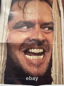 The Shining Rare Original Quad Poster 1980, Jack Nicholson, Shelley Duvall 30x40