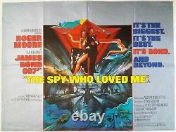 The Spy Who Loved Me Original Uk Quad Film Poster 1977 Roger Moore