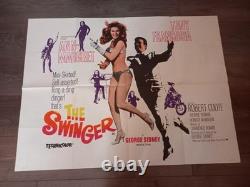 The Swinger 1966 British Quad Poster Ann-margret Tony Franciosa Robert Coote