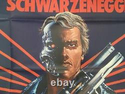 The Terminator Original UK British Quad Film Poster 30x40. Schwarzenegger, Biehn