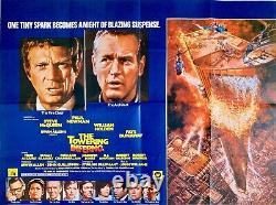 The Towering Inferno Original 1974 Quad Poster Steve McQueen Paul Newman Berkey