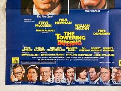 The Towering Inferno Original 1974 Quad Poster Steve McQueen Paul Newman Berkey