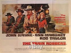 The Train Robbers Original Movie Quad Poster 1973 John Wayne Renato Casaro Art