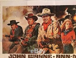 The Train Robbers Original Movie Quad Poster 1973 John Wayne Renato Casaro Art