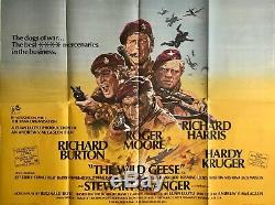 The Wild Geese Original Movie Quad Poster 1978 Burton Moore Harris Kruger Putzu