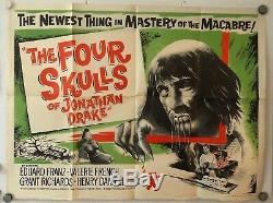 The four skulls of jonathan drake original film poster british rare uk quad