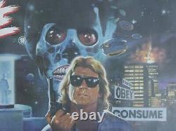 They live ROLLED uk quad cinema film poster john carpenter