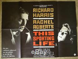 This Sporting Life Original Uk Quad Film Poster Rare! Richard Harris