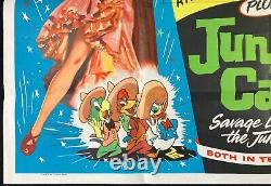 Three Caballeros / Jungle Cat Original Quad Movie Poster Walt Disney Rerelease