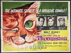 Three Lives of Thomasina Original Quad Movie Cinema Poster Patrick McGoohan 1963