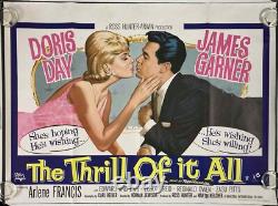 Thrill of It All Original Quad Movie Cinema Poster Doris Day James Garner 1963