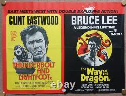 Thunderbolt & Lightfoot/Way of the Dragon Double Bill Original UK Quad Poster