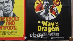Thunderbolt & Lightfoot/Way of the Dragon Double Bill Original UK Quad Poster