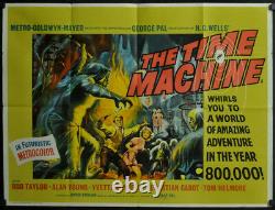 Time Machine 1960 Orig 30x40 Quad Movie Poster Rod Taylor Alan Young H. G. Wells