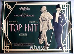 Top Hat Poster Quad 2023 BFI Re-Release Ginger Rogers Fred Astaire