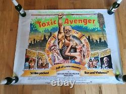Toxic Avenger quad movie poster cinema please read description Troma film