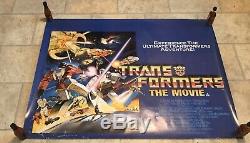 Transformers The Movie Uk Quad 1986 Rolled