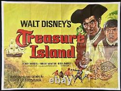 Treasure Island Original Quad Movie Cinema Poster Disney Robert Newton Early RR