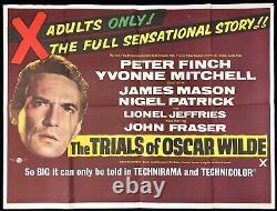 Trials of Oscar Wilde Original Quad Movie Poster Peter Finch Yvonne Mitchell'60