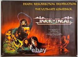 Trick or Treat 1986 Original UK Quad Horror Film Poster Gene Simmons