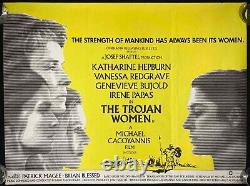 Trojan Women ORIGINAL Quad Movie Poster Katharine Hepburn Vanessa Redgrave 1971