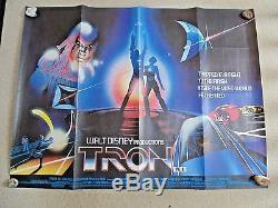 Tron 1982 Original Cinema Quad Movie Poster 30 X 40 Nice Walt Disney Rare