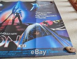 Tron 1982 Original Cinema Quad Movie Poster 30 X 40 Nice Walt Disney Rare