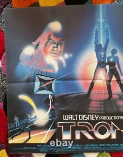 Tron 1982 Original Uk Quad Movie Poster Disney Classic Jeff Bridges David Warner