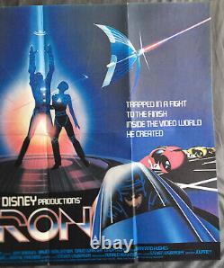 Tron 1982 Original Uk Quad Movie Poster Disney Classic Jeff Bridges David Warner