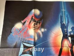 Tron ORIGINAL Quad Movie Film Cinema Poster Jeff Bridges Disney 1982 VGC