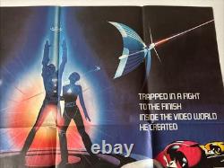 Tron ORIGINAL Quad Movie Film Cinema Poster Jeff Bridges Disney 1982 VGC