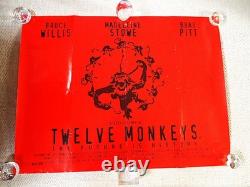Twelve Monkeys Uk Quad Movie Film Poster95 Brucewillis Original Rare Cult Poster