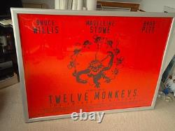 Twelve Monkeys Uk Quad Movie Film Poster95 Brucewillis Original Rare Cult Poster